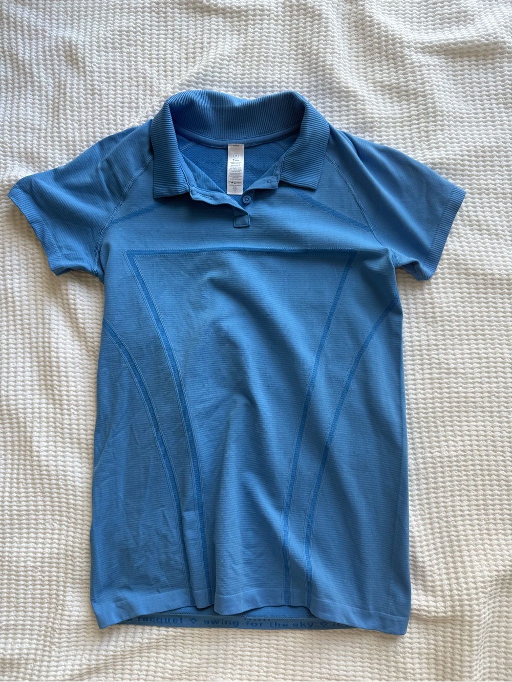 Kids Short-Sleeve Blue Polo Top